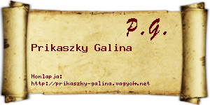 Prikaszky Galina névjegykártya